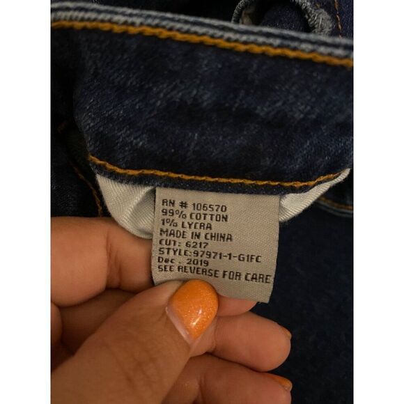 Tractr Women's Dark Wash Bootcut frayed hem high rise Jeans Size 10/30 - Picture 6 of 9